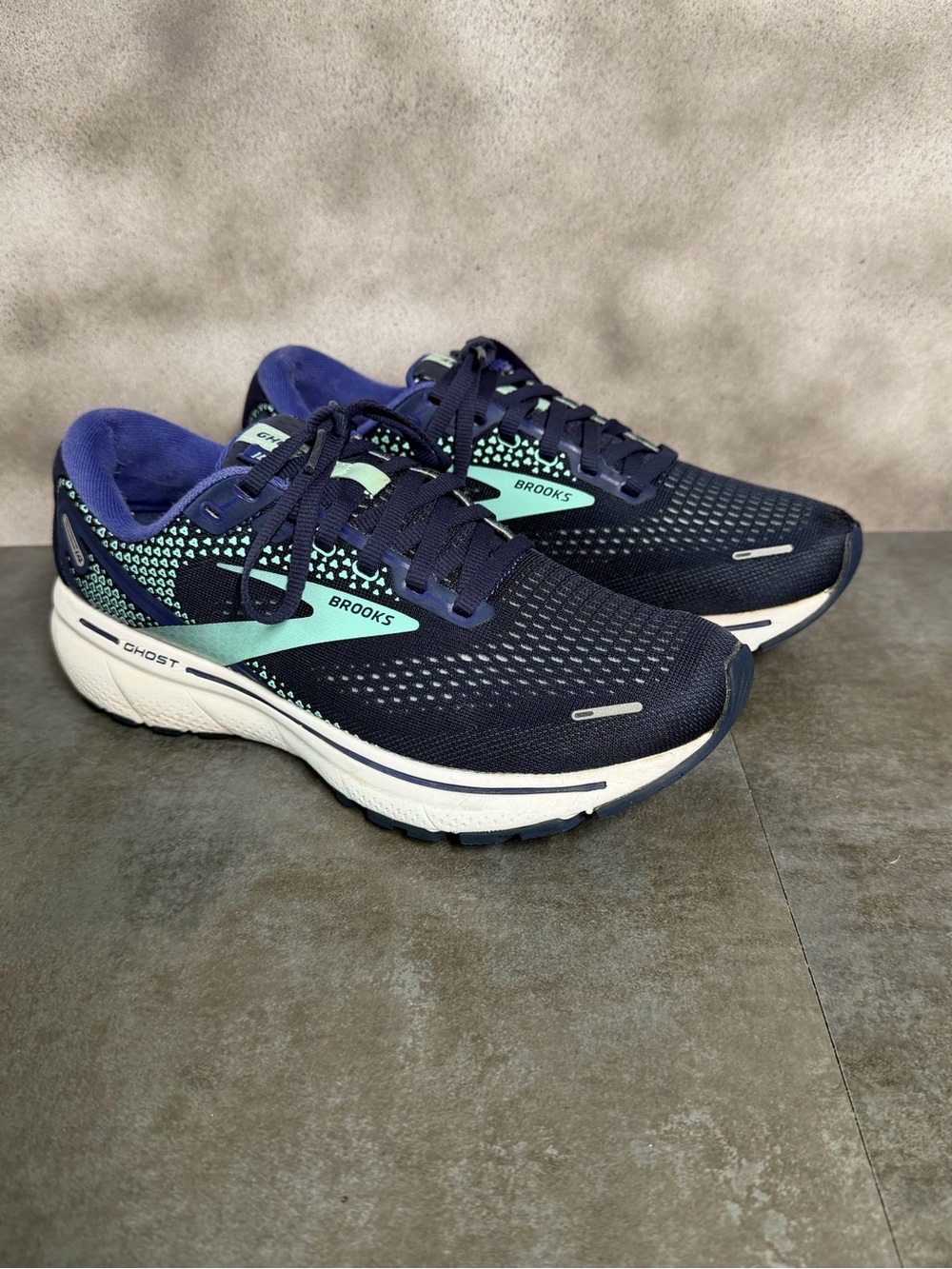Brooks Ghost 14 Women's Navy Blue Running Shoes 1203561B446 Size 8B - Picture 7 of 16